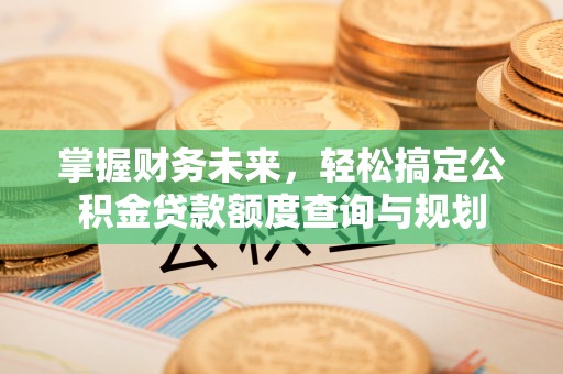 让胡路掌握财务未来，轻松搞定公积金贷款额度查询与规划