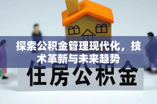 让胡路探索公积金管理现代化，技术革新与未来趋势