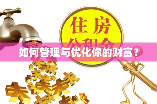 让胡路如何管理与优化你的财富？