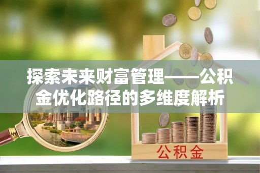 让胡路探索未来财富管理——公积金优化路径的多维度解析
