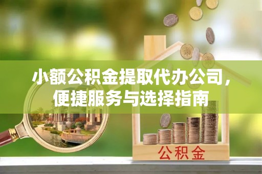 让胡路小额公积金提取代办公司，便捷服务与选择指南