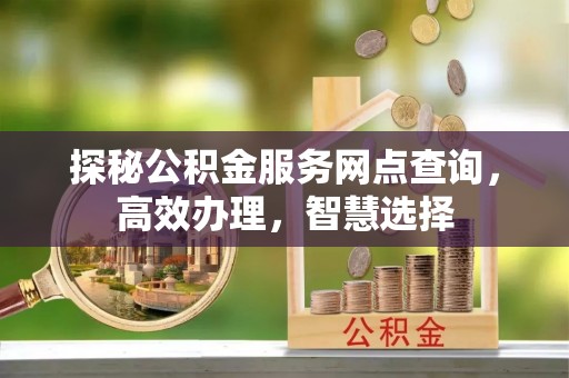 让胡路探秘公积金服务网点查询，高效办理，智慧选择