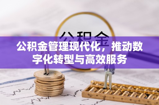 让胡路公积金管理现代化，推动数字化转型与高效服务