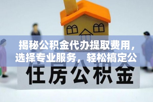 让胡路揭秘公积金代办提取费用，选择专业服务，轻松搞定公积金提取
